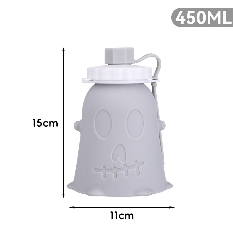 Damen kreative Silikon-Trinkflasche im Gespenster-Design Brehn