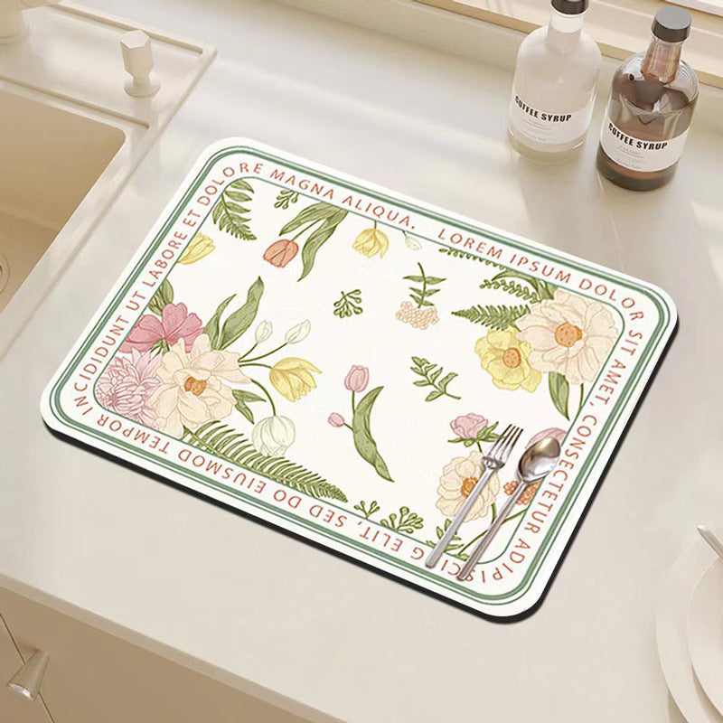 Florale dekorative Küchenmatte Brehn