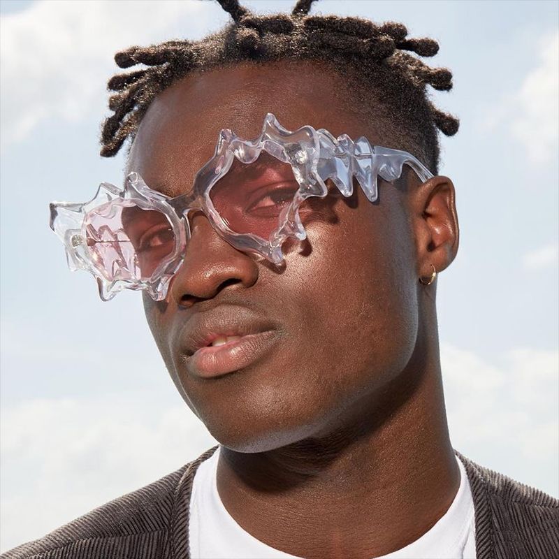 Damen außergewöhnliche Fashion-Sonnenbrille im kreativen Design Brehn