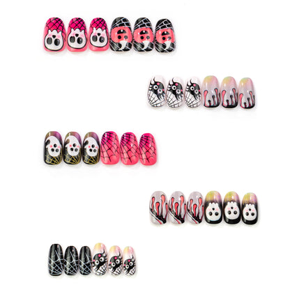 Halloween-Themen Presse-on-Nagelkunst Kollektion