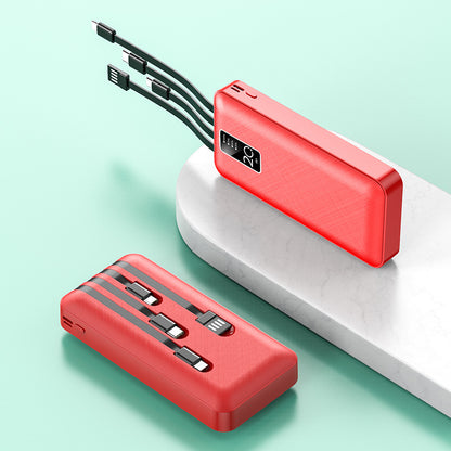 Leistungsstarke Powerbank mit integriertem Multikabel Brehn