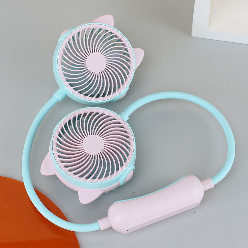 Frauen Tragbarer Halsventilator mit Doppellüfter Brehn