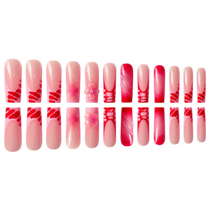 Glamorous Floral Press-On Nails Set Brehn