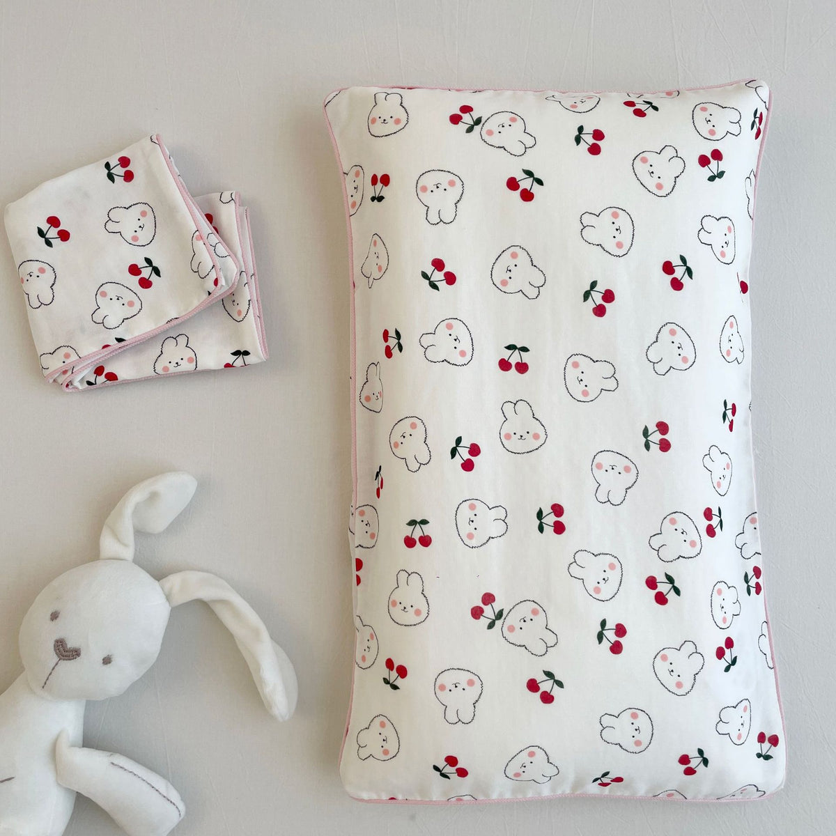 Babybettwäsche-Set aus Baumwoll-Musselin mit floralem & Tier-Print
