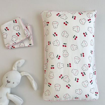 Babybettwäsche-Set aus Baumwoll-Musselin mit floralem & Tier-Print