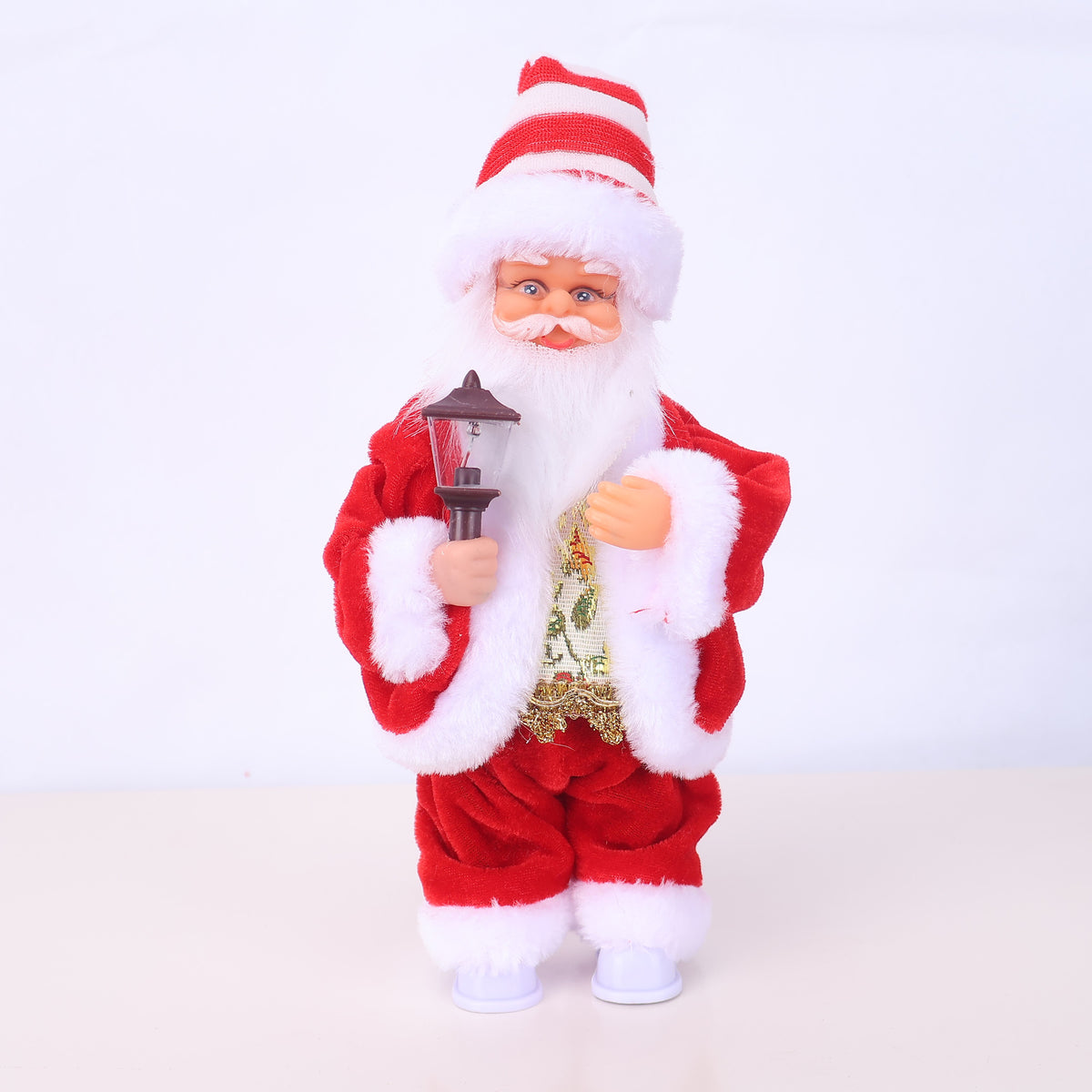 Dekorative Weihnachtsmannfigur mit Süßigkeit