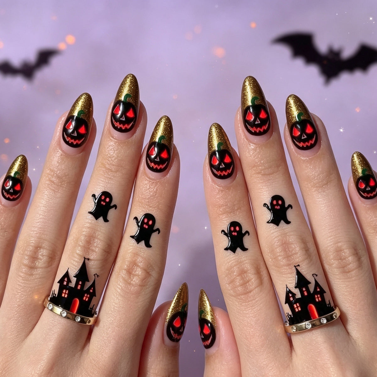 Halloween-Themen Nagelkunstset Brehn