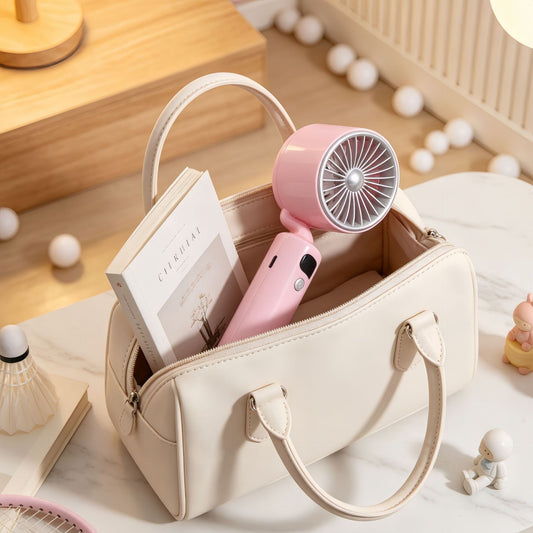 Damen tragbarer USB Tischventilator mit digitaler Geschwindigkeitsanzeige Brehn