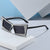 Damen geometrische Sonnenbrille mit glitzernden Elementen Brehn