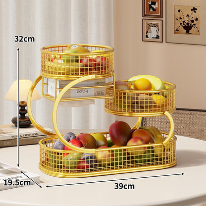 Drei-Tier Metallgitter Theken Obst- & Gemüse-Displaystand