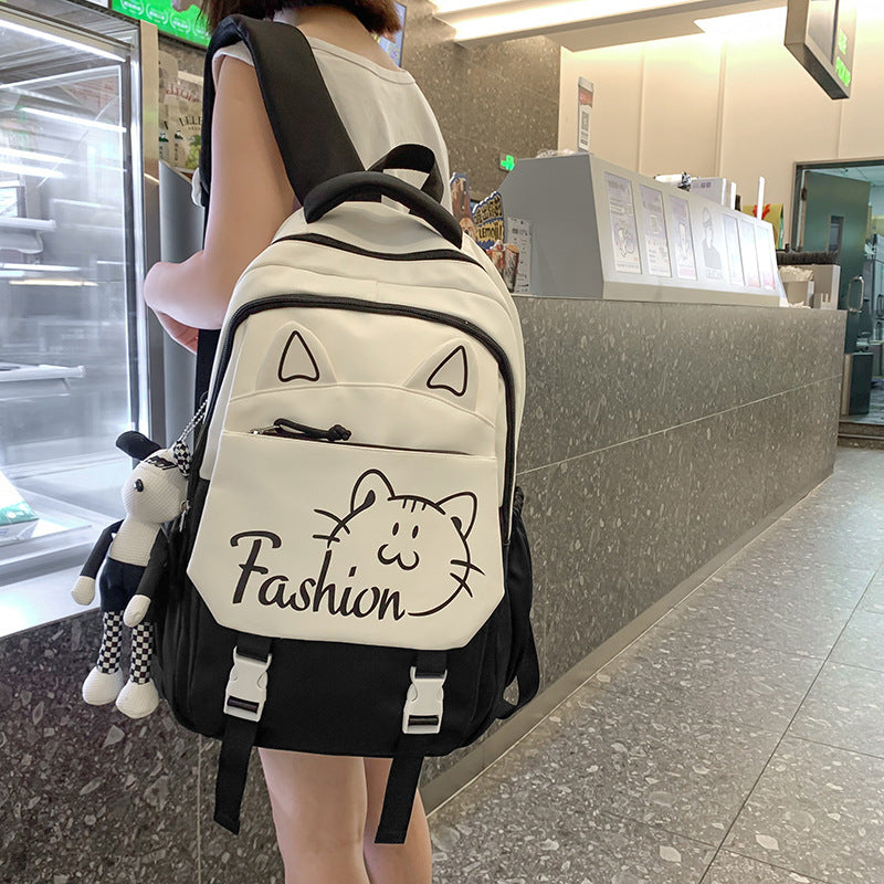 Rucksack mit Niedlichen Katzenohren und Praktischen Fächern Brehn