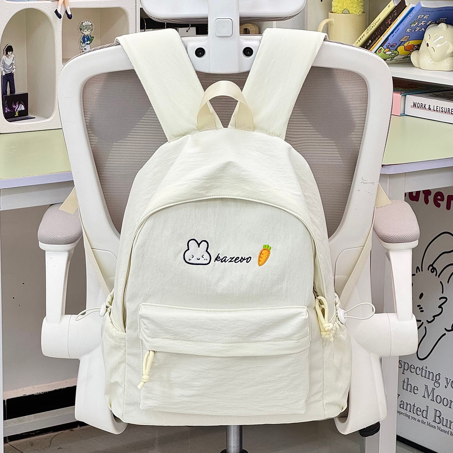 Lässiger Canvas-Charakter-Schulrucksack