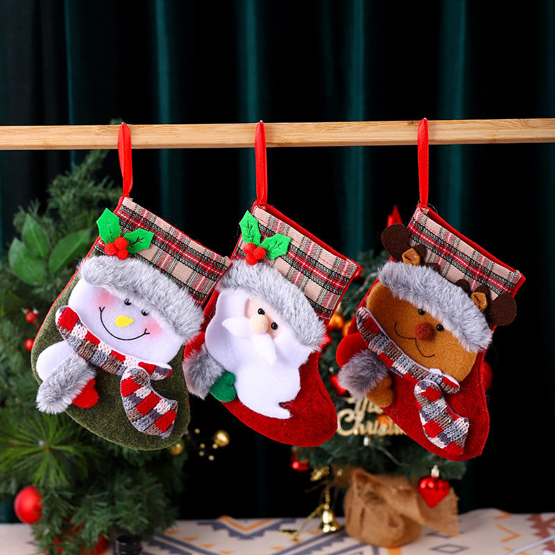 Weihnachtlicher Stoffsocken Brehn