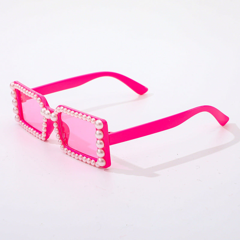 Perlenverzierte Retro-Sonnenbrille Brehn