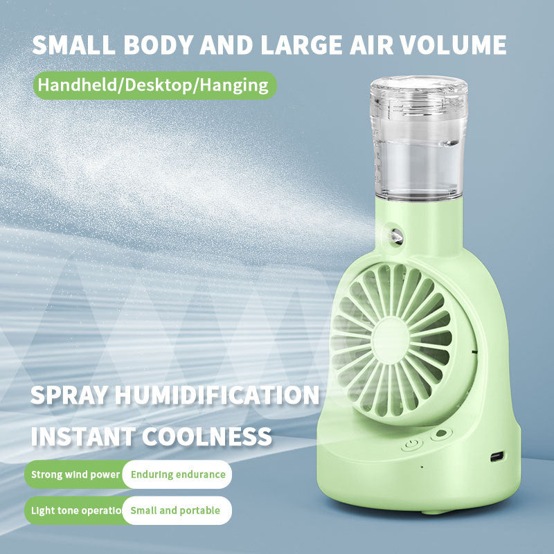 Kühlender tragbarer Sprüh-Handventilator mit abnehmbarem Wassertank und verstellbarem Ständer Brehn