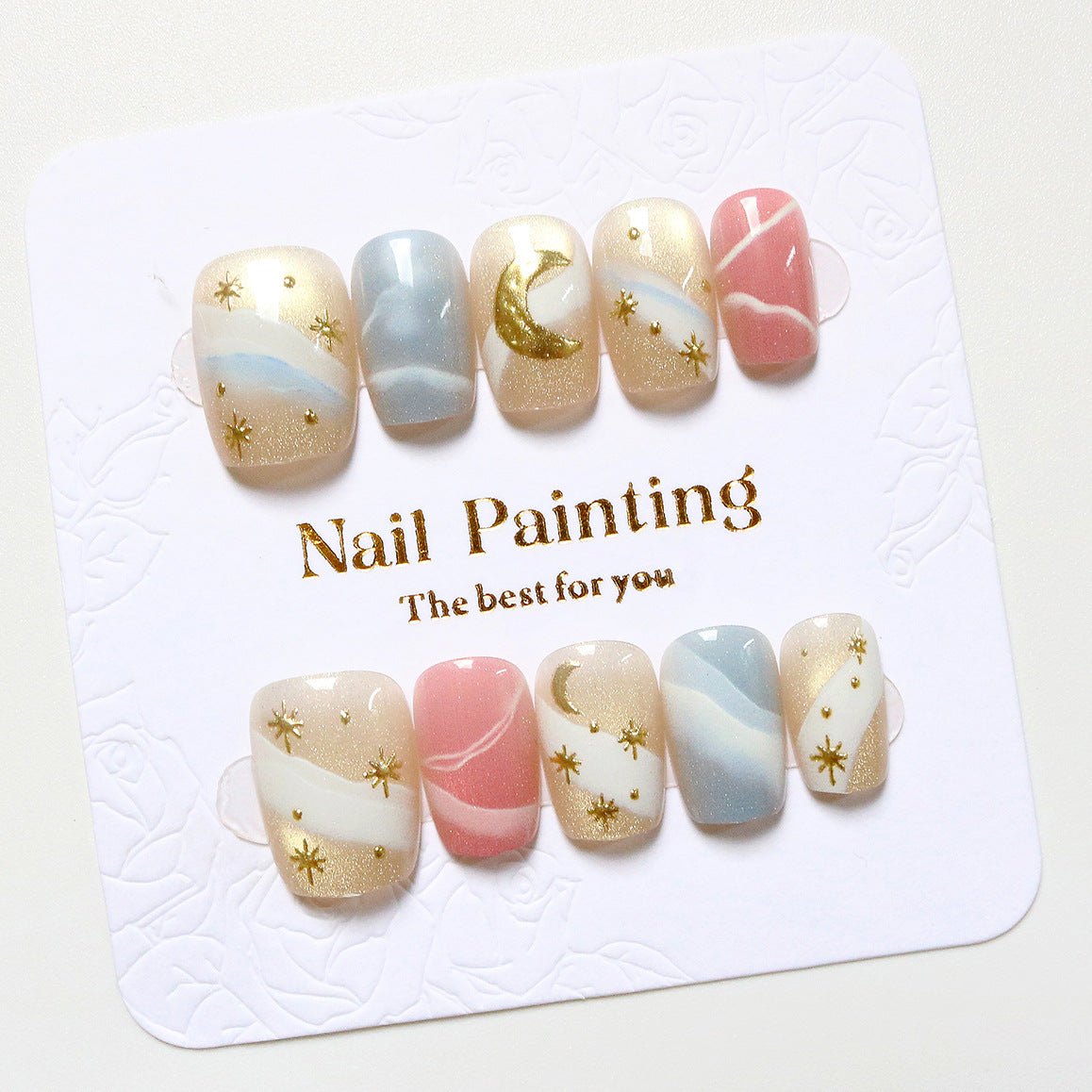 Himmlisch inspiriertes Press-On Nail Art Set