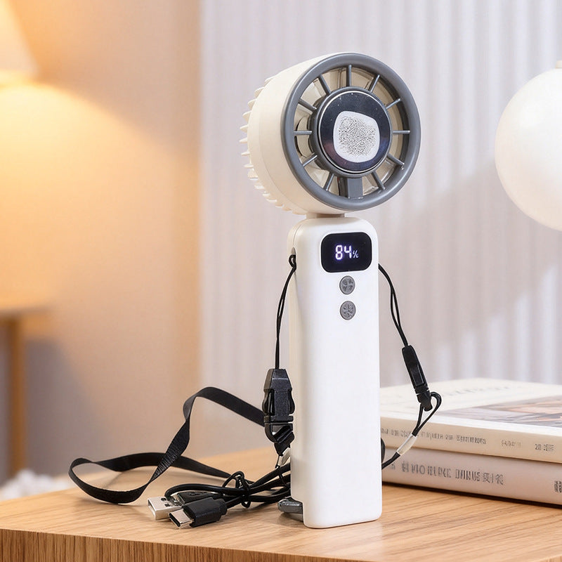Frauen tragbarer USB-Handventilator mit digitaler Steuerungsanzeige Brehn