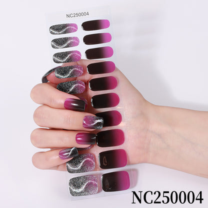 Glitter-Finish Nagel-Wickel