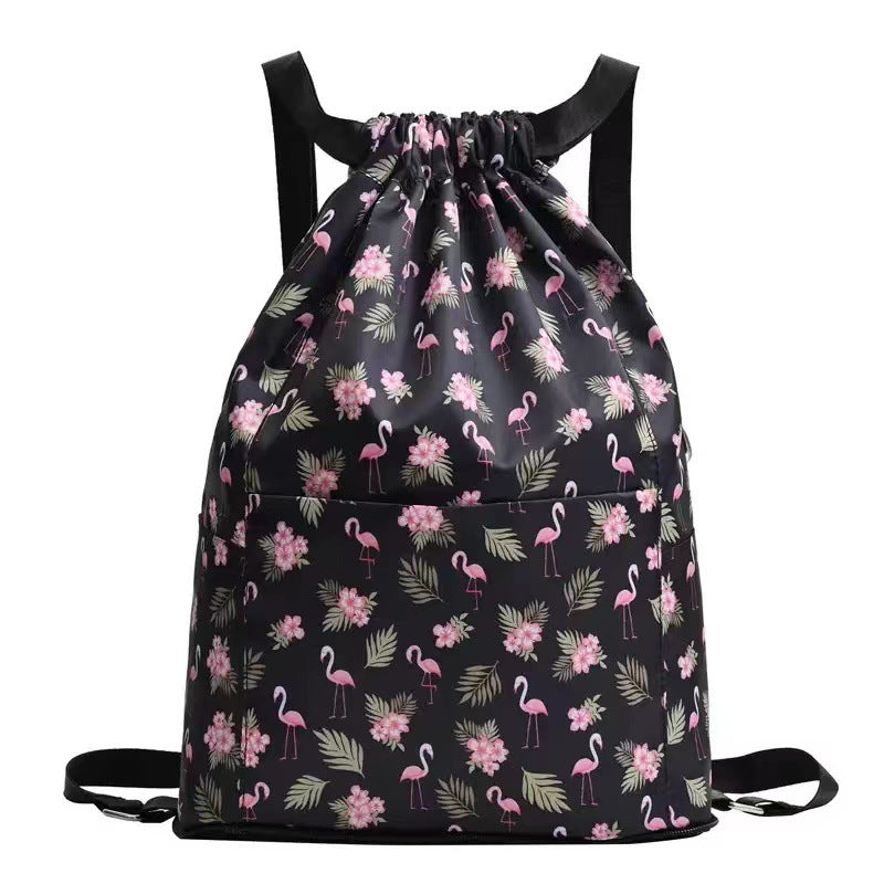 Zugkordel Blumendruck Rucksack Brehn