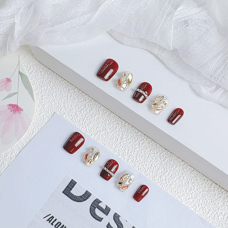 Handgemachtes Press-On Nagelset Brehn