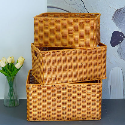 Rattan Aufbewahrungskorb mit Griffen Brehn