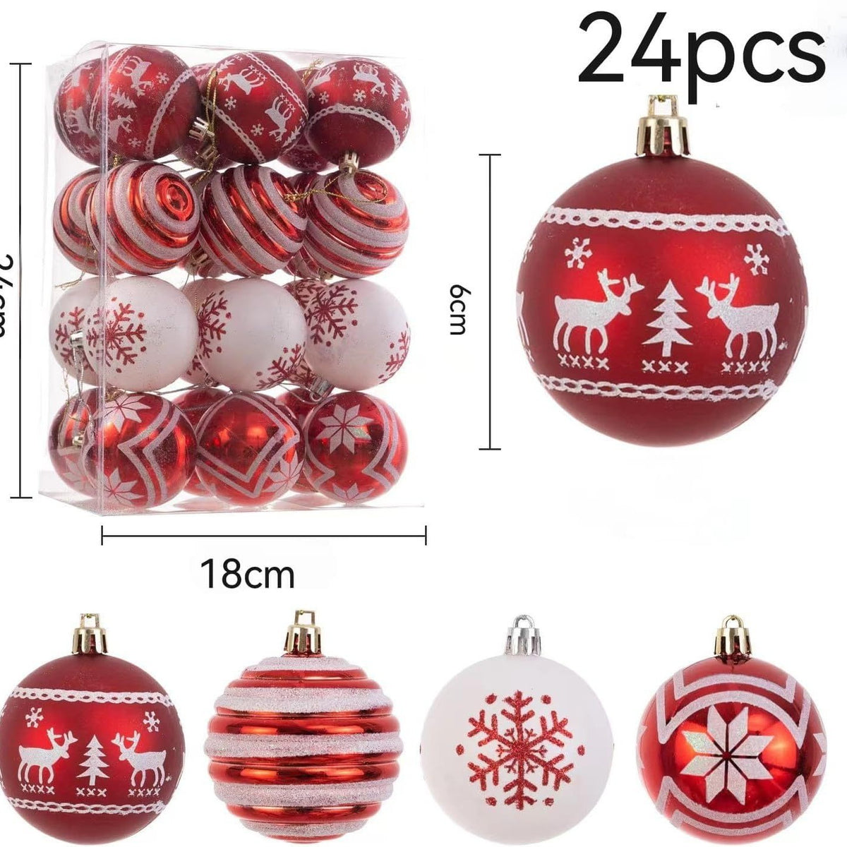 Festliche dekorative Weihnachtsornament-Set Brehn