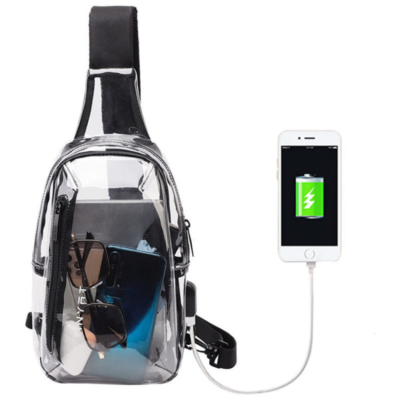 Durchsichtige Sling-Tasche mit Praktischem Mehrfachtaschen-Design Brehn