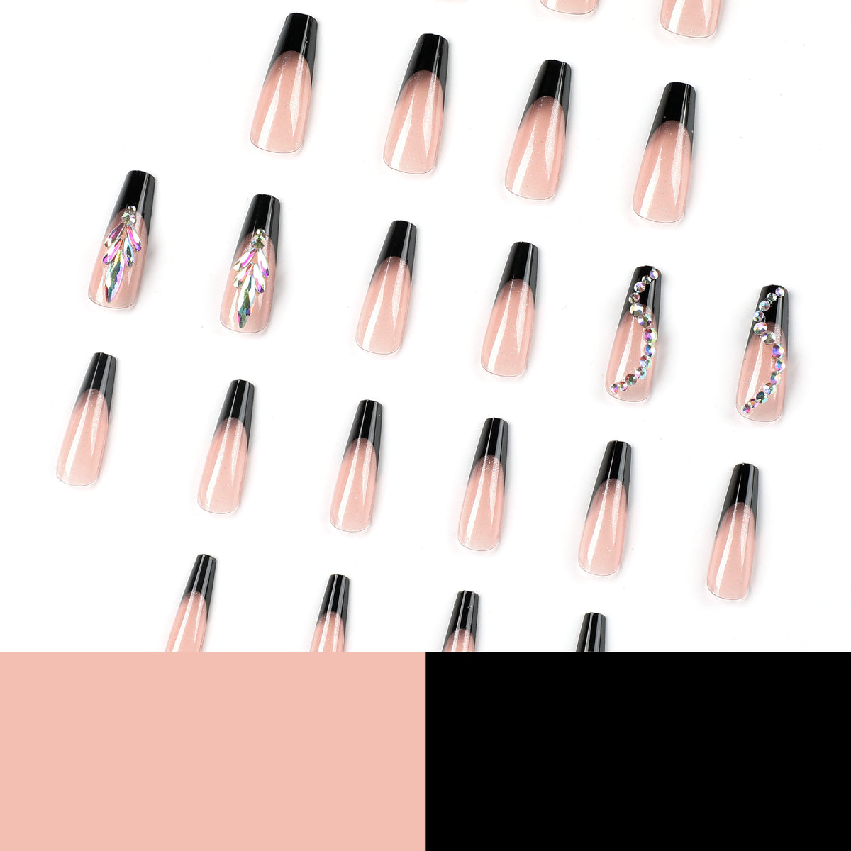Kunstvolle Stiletto-Nägel mit Glitzerverzierungen Brehn