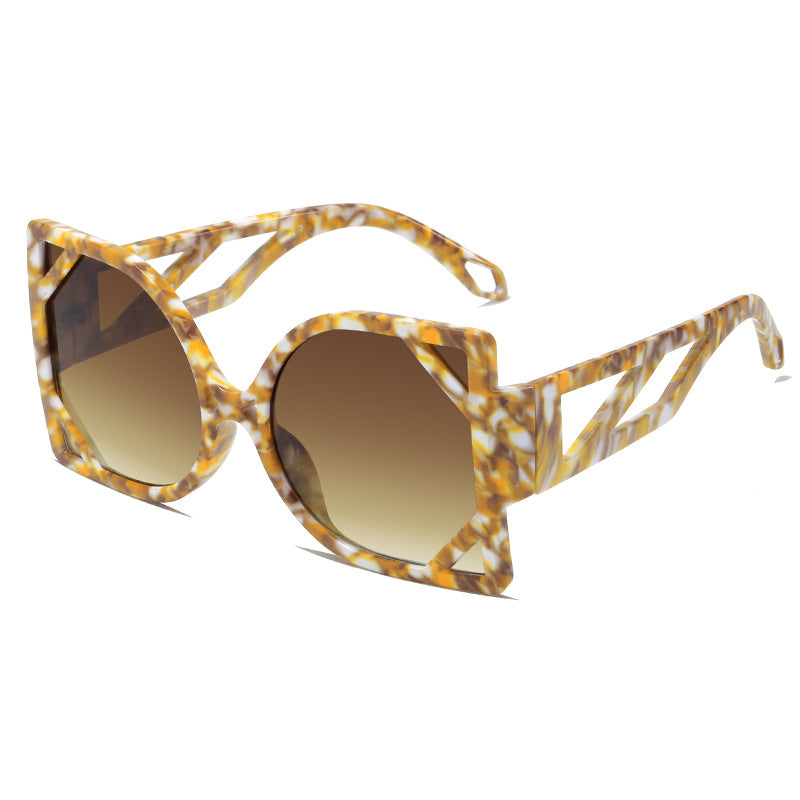 Damen geometrische Sonnenbrille mit exklusivem Design und UV-Schutz Brehn