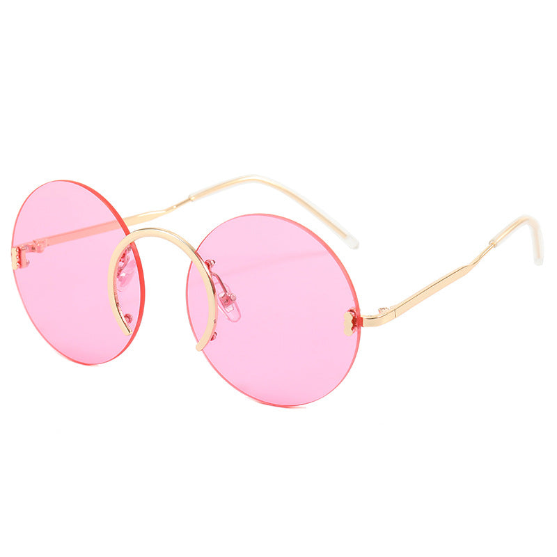 Damen modische runde Sonnenbrille mit innovativem Metallrahmen Brehn