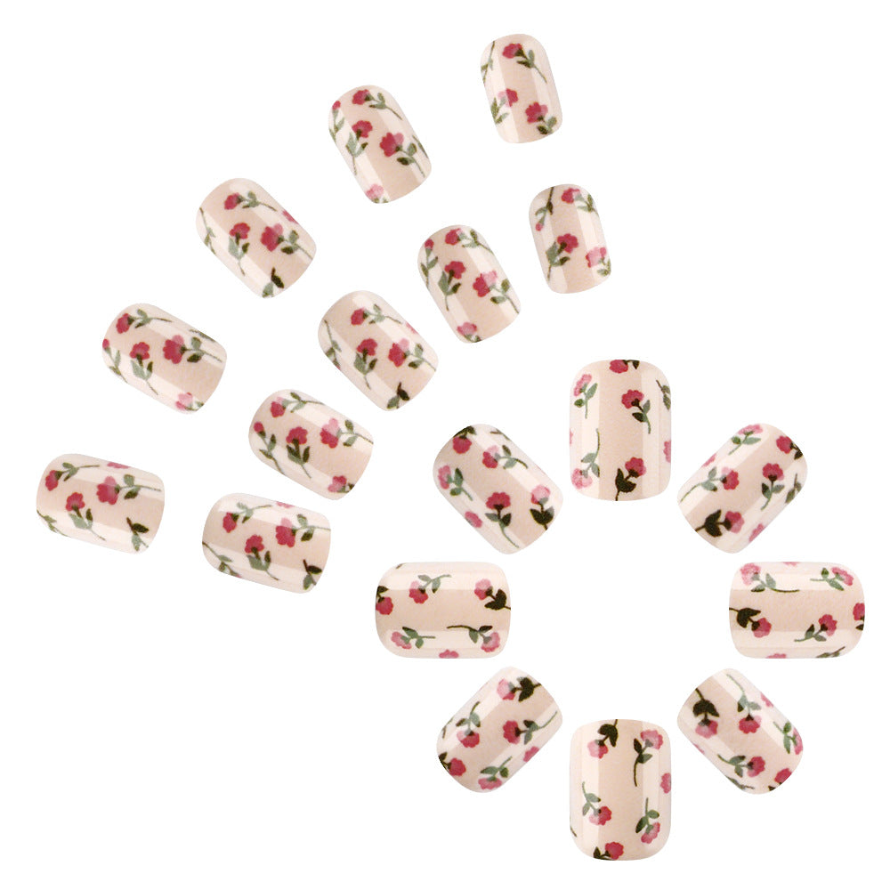 Floral Print Press-On Nail Art Brehn