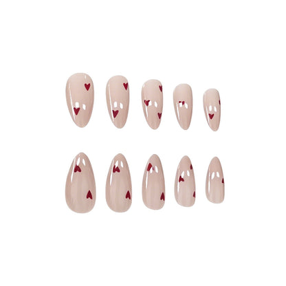 Herz-Design Acryl-Nagelverlängerungen Brehn