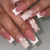 Kunstnagelset mit eleganten Blumen- und Glitzerverzierungen Brehn