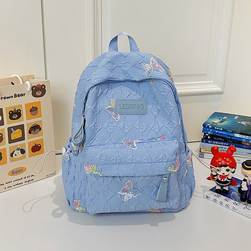 Bestickter floraler Design-Schulrucksack