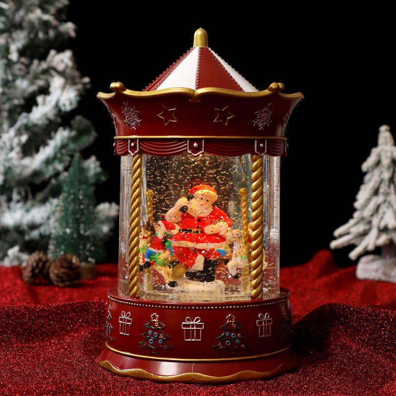 Nostalgische Weihnachtslaterne mit bewegter Szenen Brehn