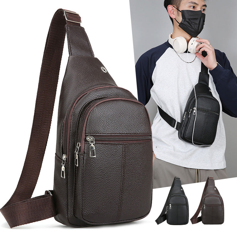 Premium Leder Sling Rucksack Brehn