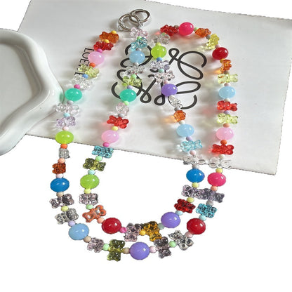 Bunte Perlen Brillen Kette Brehn