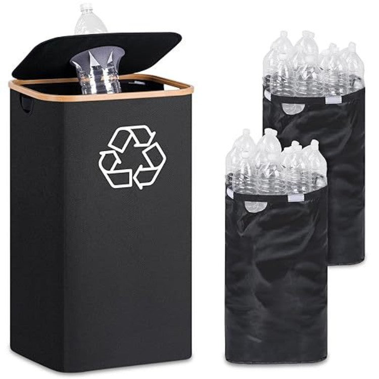 Eleganter Recyclingbehälter mit Abnehmbarem Deckel und Fächern Brehn