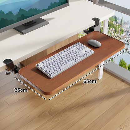 Clamp-Montierter Untertisch Verstellbarer Bambus Tastaturablage