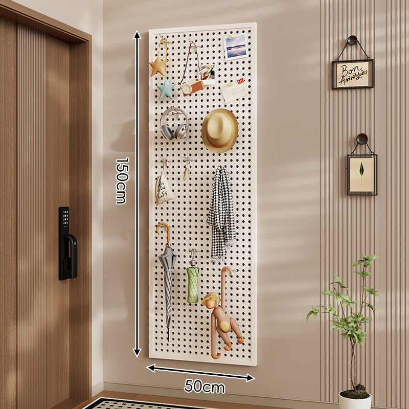 Wandmontierter großes perforiertes Metall-Lochplatte-Organizer-Panel für Eingangsbereich