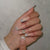 Elegantes Silber Glitzer Press-On Nagelset Brehn