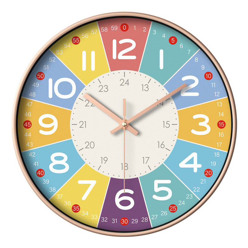 SilentKids Wanduhr für ruhige Kinderzimmer | Geräuschlose Wanduhr für mehr Ruhe im Kinderzimmer