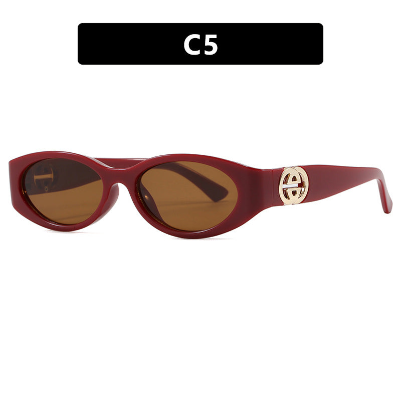 Damen modische Katzenaugen-Sonnenbrille mit schützendem UV-Filter und luxuriösen Akzenten Brehn