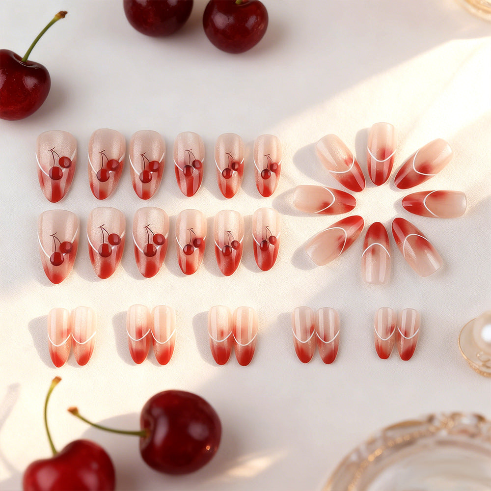 Kirsch-Themen Press-On Nagelkunst Set Brehn