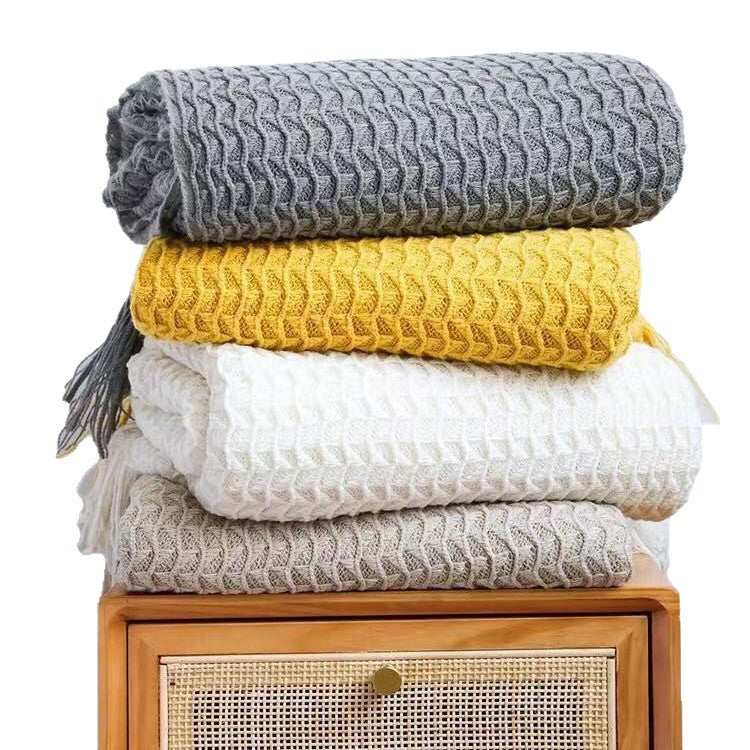Gemütliche Strickdecke Brehn