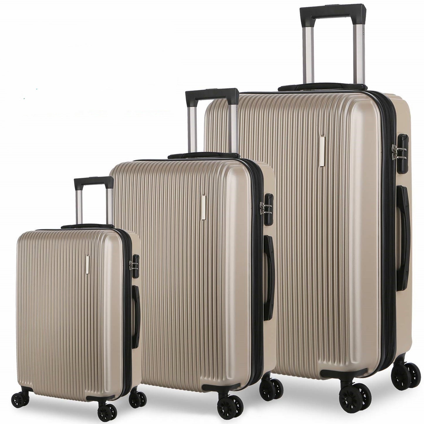 Unisex Drei-Teilig Erweiterbares Hartschalengepäck Set Brehn