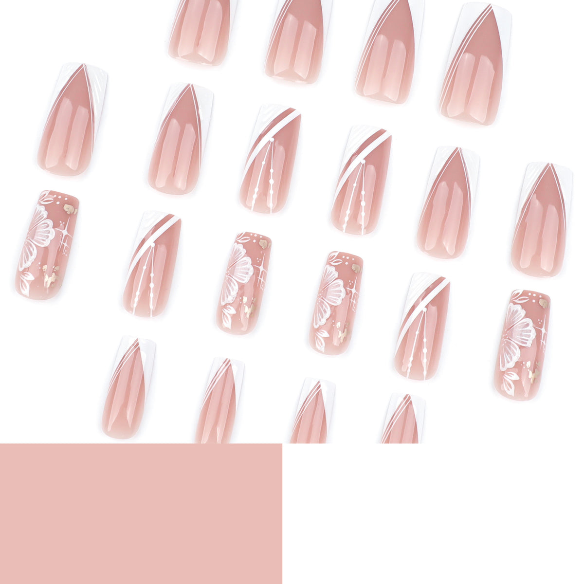 Kunstvolle Nagelkunst mit eleganten floralem Design Brehn