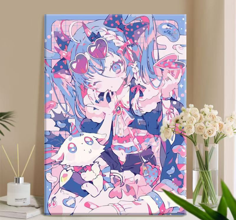 Verspielt Anime-Themen Canvas Kunstdruck Brehn