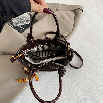 Gewebte Leder Mini-Handtasche