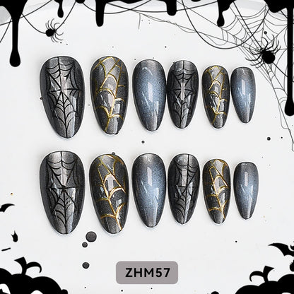 Halloween-Themen Künstlerische Press-On Nägel Set Brehn
